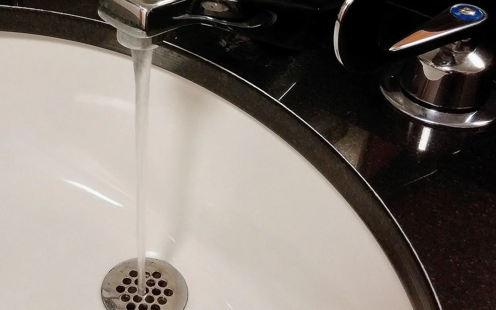 Basin, sink and running water
